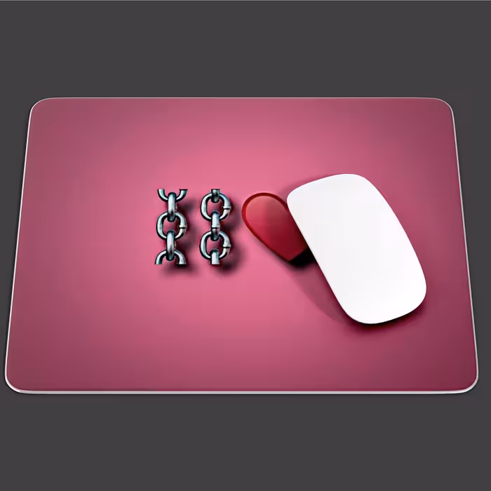 ماوس پد آی تمر مدل قلب و زنجیر کد 324