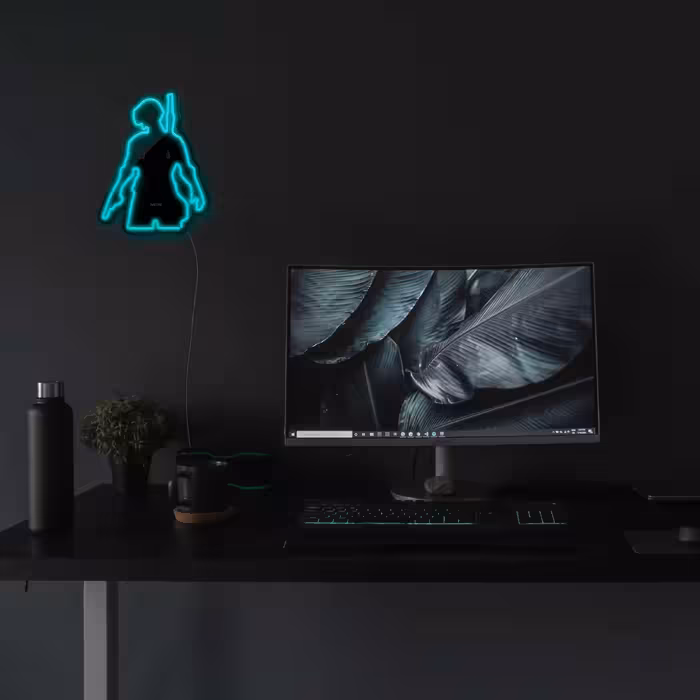 چراغ دیواری نئون دیزاین طرح Pubg-BL_TBL