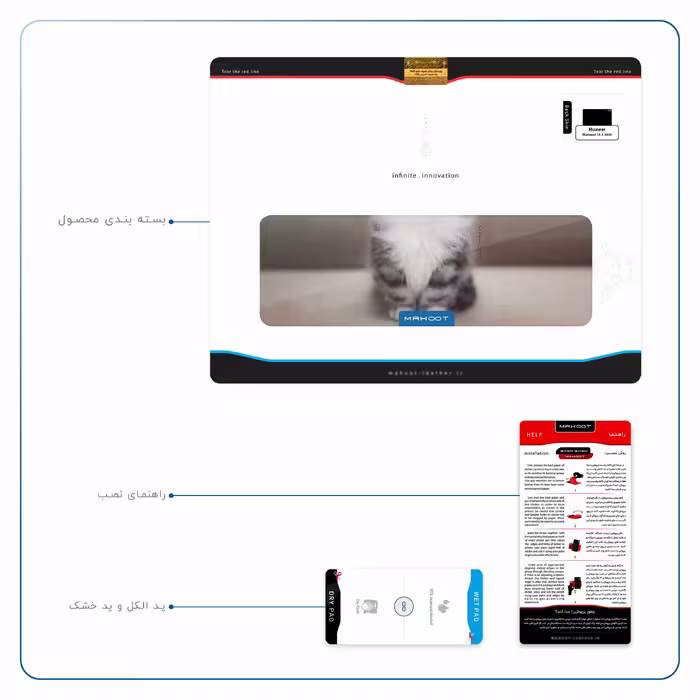 برچسب پوششی ماهوت مدل Cat-2 مناسب برای تبلت هوآوی Matepad 10.4 2020 BAH3-L09