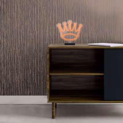 چراغ رومیزی ریموت دار مدل THRONE-GL_ORG-GLASS