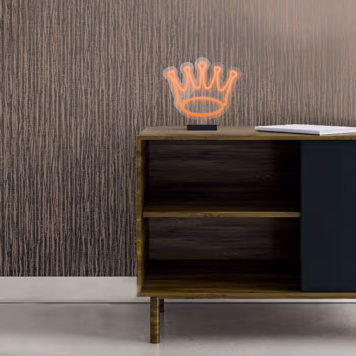 چراغ رومیزی ریموت دار مدل THRONE-GL_ORG-GLASS