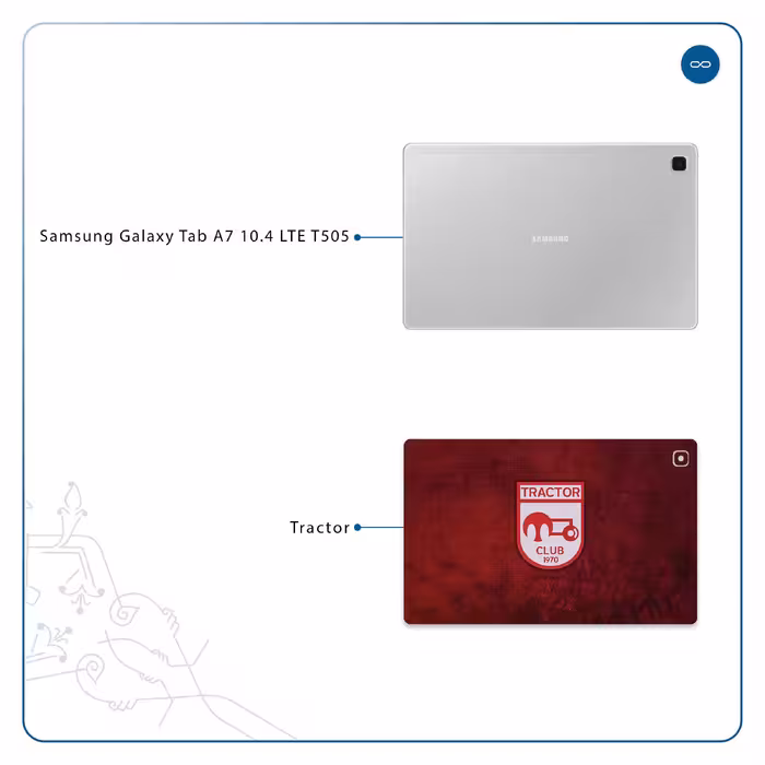 برچسب پوششی ماهوت مدل Tractor مناسب برای تبلت سامسونگ Galaxy Tab A7 10.4 LTE 2020 T505