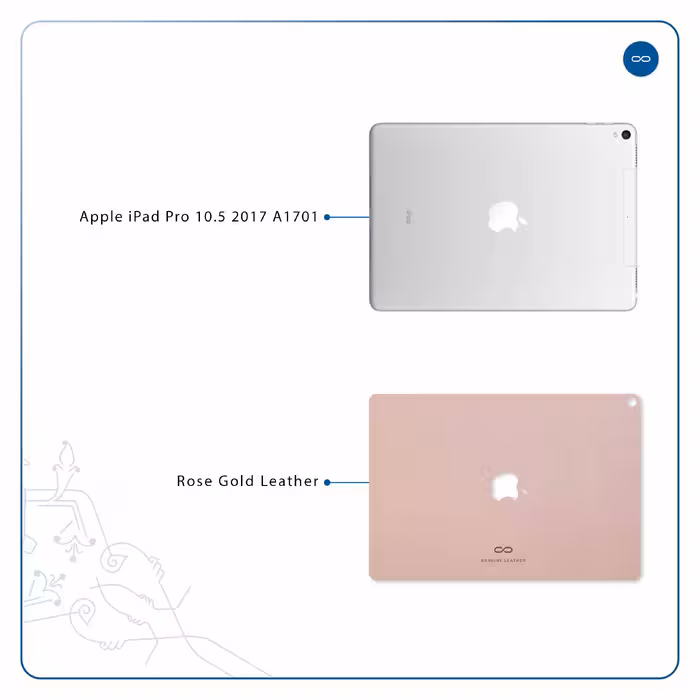 برچسب پوششی ماهوت مدل Rose Gold Leather مناسب برای تبلت اپل iPad Pro 10.5 2017 A1701