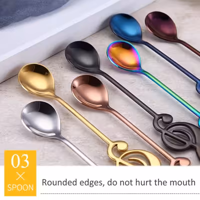 قاشق چای خوری مدل  موزیکال بسته 7 عددی