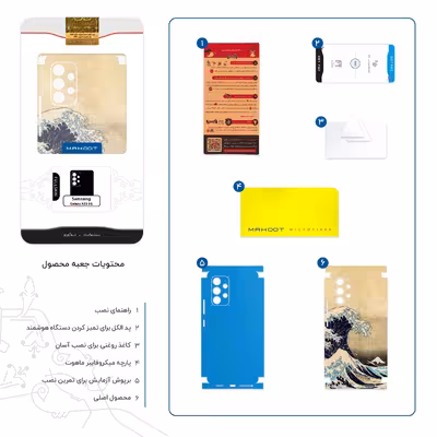 برچسب پوششی ماهوت مدل The Great Wave off Kanagawa of Hokusai-FullSkin مناسب برای گوشی موبایل سامسونگ Galaxy A53 5G