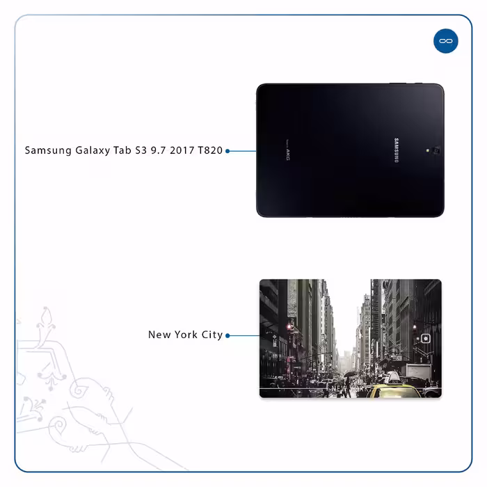 برچسب پوششی ماهوت مدل New York City مناسب برای تبلت سامسونگ Galaxy Tab S3 9.7 2017 T820