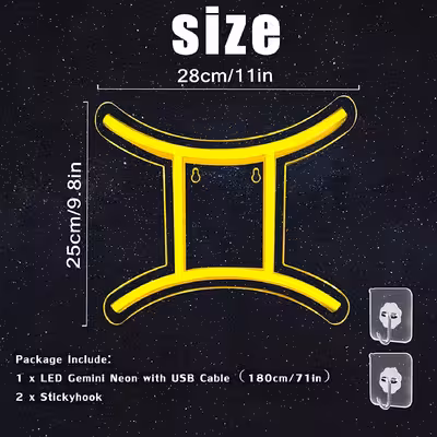 چراغ دیواری مدل نئون NEON-GEMINI