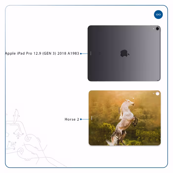 برچسب پوششی ماهوت مدل Horse-2 مناسب برای تبلت اپل iPad Pro 12.9 (GEN 3) 2018 A1983