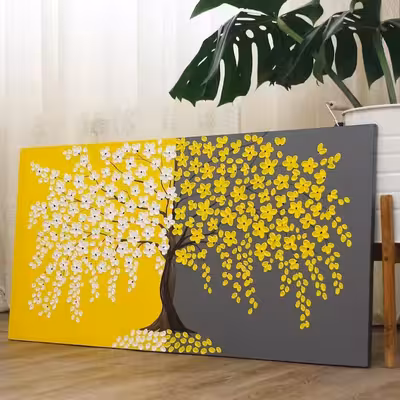 تابلو نقاشی اکریلیک مدل درخت کد 0130