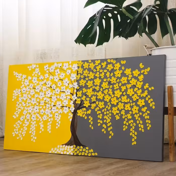تابلو نقاشی اکریلیک مدل درخت کد 0130