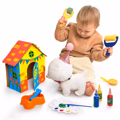 ربات توماما کیدز مدل TM-283 طرح سگ مجموعه 14 عددی