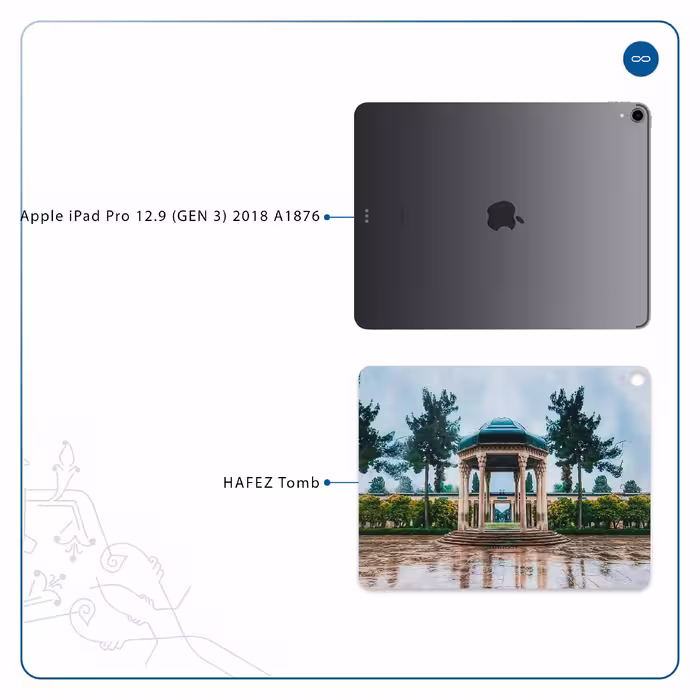برچسب پوششی ماهوت مدل HAFEZ-Tomb مناسب برای تبلت اپل iPad Pro 12.9 (GEN 3) 2018 A1876