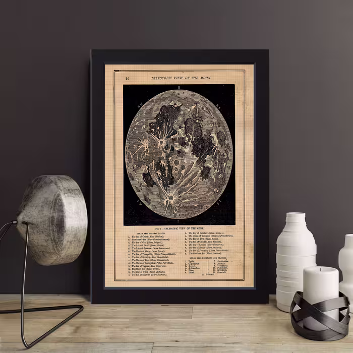 تابلو مدل مینیمال The moon کدS2933-b