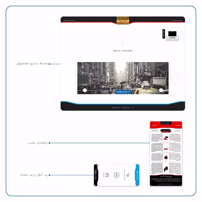 برچسب پوششی ماهوت مدل New York City مناسب برای تبلت سامسونگ Galaxy Tab S 10.5 2014 T800