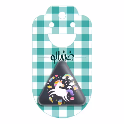 پیکسل خندالو طرح اسب تک شاخ یونیکورن مدل مثلثی کد 1120