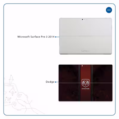 برچسب پوششی ماهوت مدل Dodge مناسب برای تبلت مایکروسافت Surface Pro 3 2014
