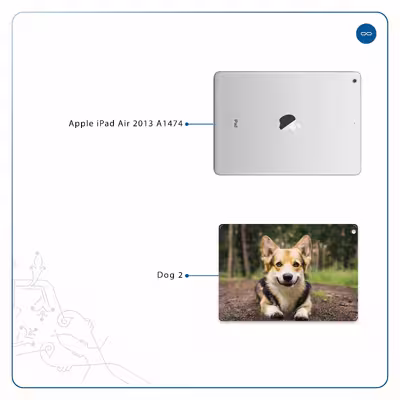 برچسب پوششی ماهوت مدل Dog-2 مناسب برای تبلت اپل iPad Air 2013 A1474