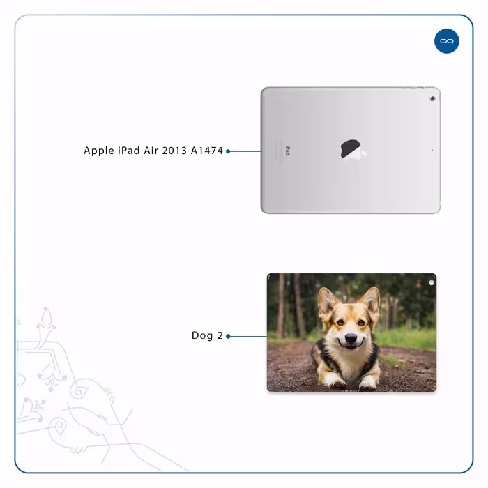 برچسب پوششی ماهوت مدل Dog-2 مناسب برای تبلت اپل iPad Air 2013 A1474