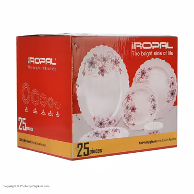 سرویس غذا خوری 25 پارچه آیروپال طرح کنگره مدل گلوریا