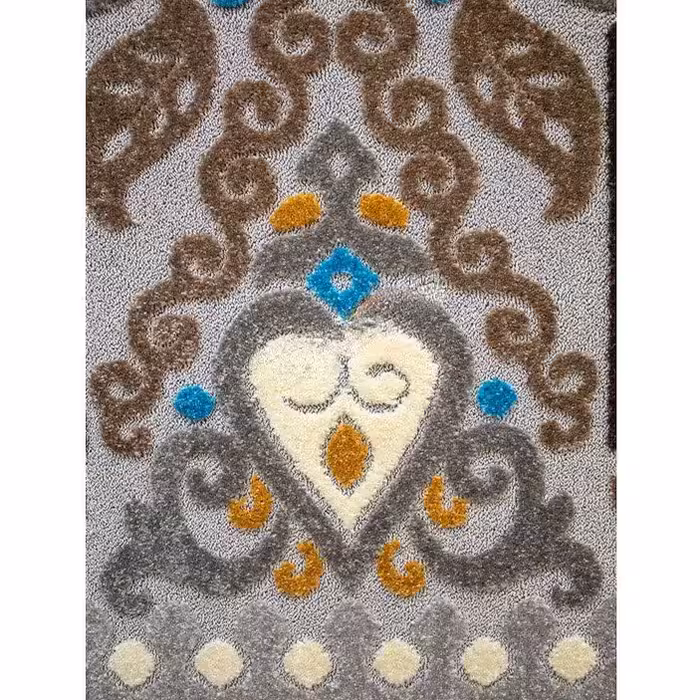 فرش ماشینی ساوین کد 7416 زمینه نقره ای