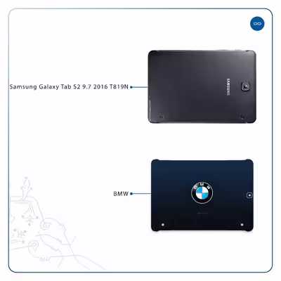 برچسب پوششی ماهوت مدل BMW مناسب برای تبلت سامسونگ Galaxy Tab S2 9.7 2016 T819N