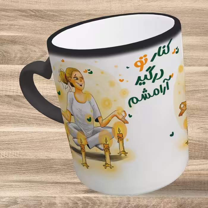 ماگ حرارتی مدل دسته قلبی طرح عاشقانه کد 200