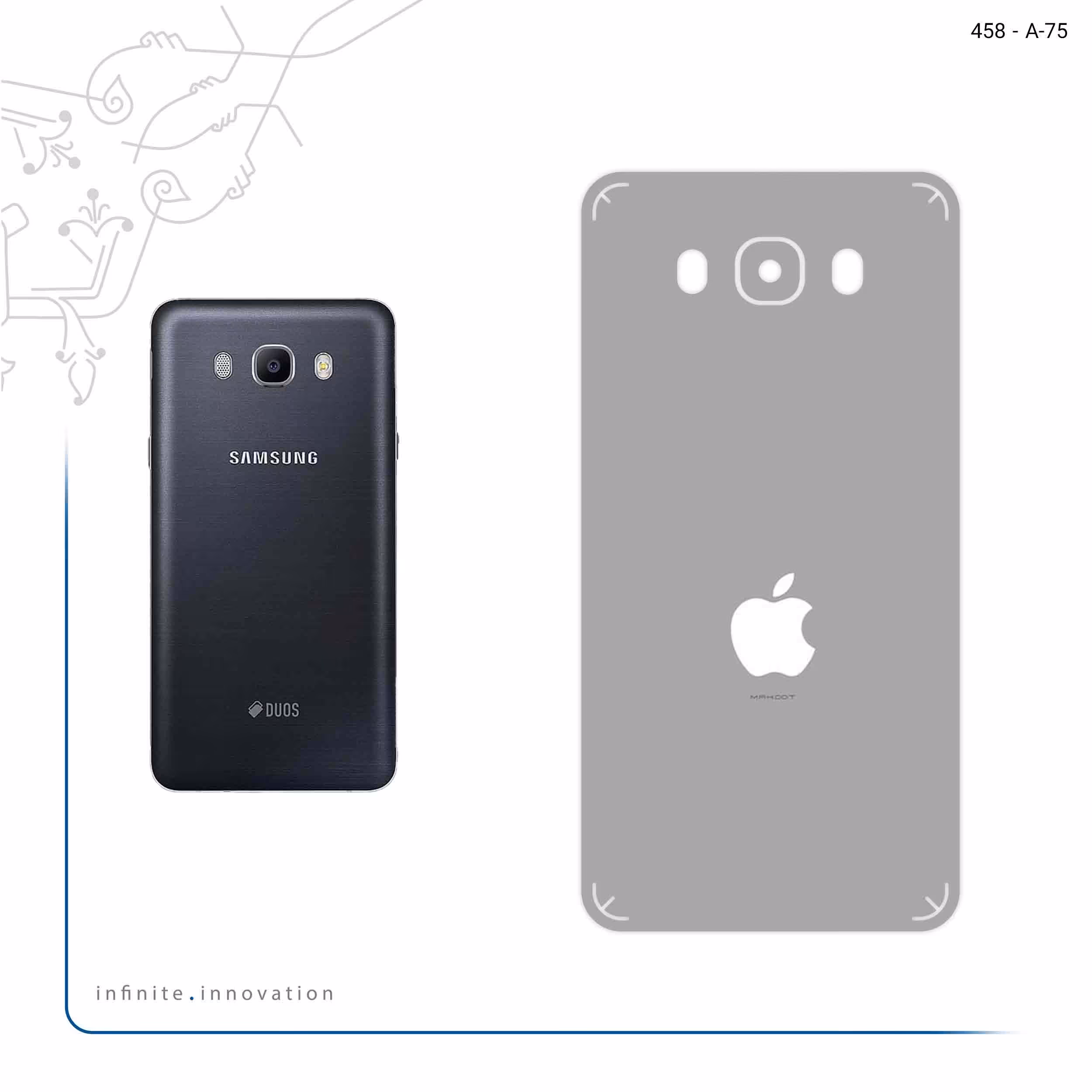 برچسب پوششی ماهوت مدل Apple مناسب برای گوشی موبایل سامسونگ Galaxy J7 2016