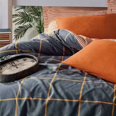 سرویس روتختی کاتن باکس مدل Modern طرح Stark دو نفره 4 تکه