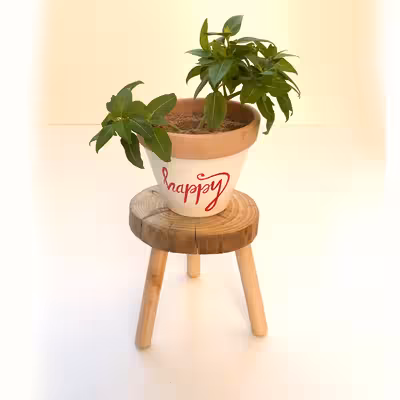 گلدان سفالی مدل happy کد 3