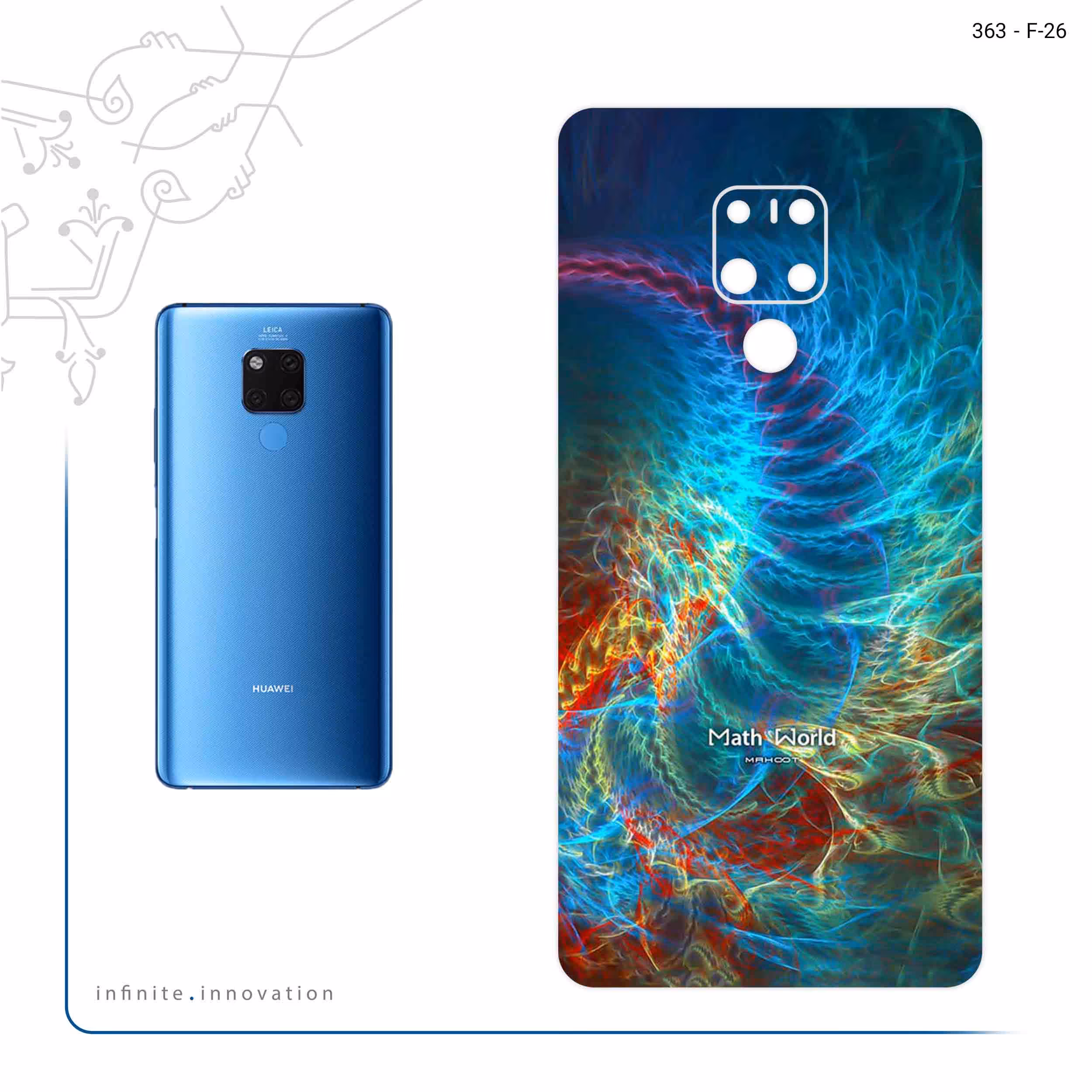 برچسب پوششی ماهوت مدل Mathematical Geometric Shape 1 مناسب برای گوشی موبایل هوآوی Mate 20 X