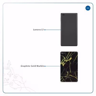 برچسب پوششی ماهوت مدل Graphite-Gold-Marble مناسب برای تبلت لنوو E7