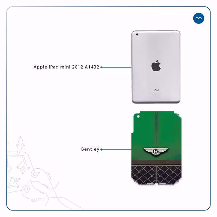 برچسب پوششی ماهوت مدل Bentley مناسب برای تبلت اپل iPad mini 2012 A1432