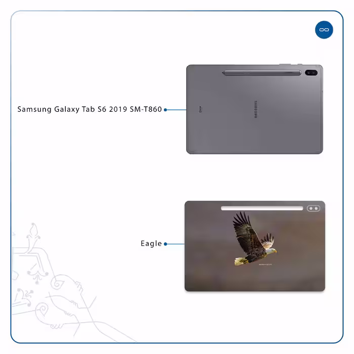 برچسب پوششی ماهوت مدل Eagle مناسب برای تبلت سامسونگ Galaxy Tab S6 2019 SM-T860