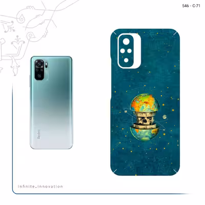 برچسب پوششی ماهوت مدل Collage of Earth Face مناسب برای گوشی موبایل شیائومی Redmi Note 10