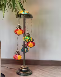 آباژور کنارسالنی مراکشی 5 شعله رایکا مدل JA-126