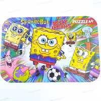 پازل و تخته وایت برد سایز آ4 طرح باب اسفنجی