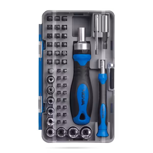 ست بیت و بکس 48 پارچه با دسته جغجغه ای