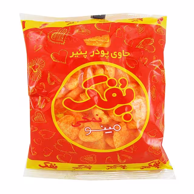 پفک قلبی نمکی مینو 50 گرمی
