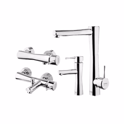 ست شیرآلات درخشان مدل فلاور