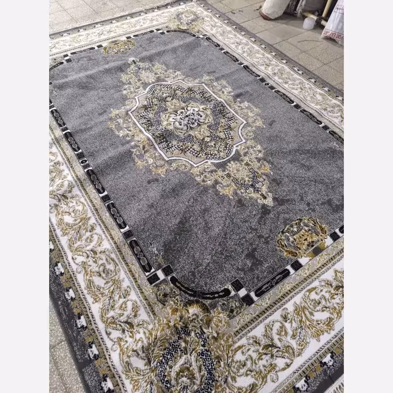 فرش ماشینی کاشان 440شانه سبک وزن طرح ویترین دودی نخ بی سی اف 9متری(باارسال رایگان)