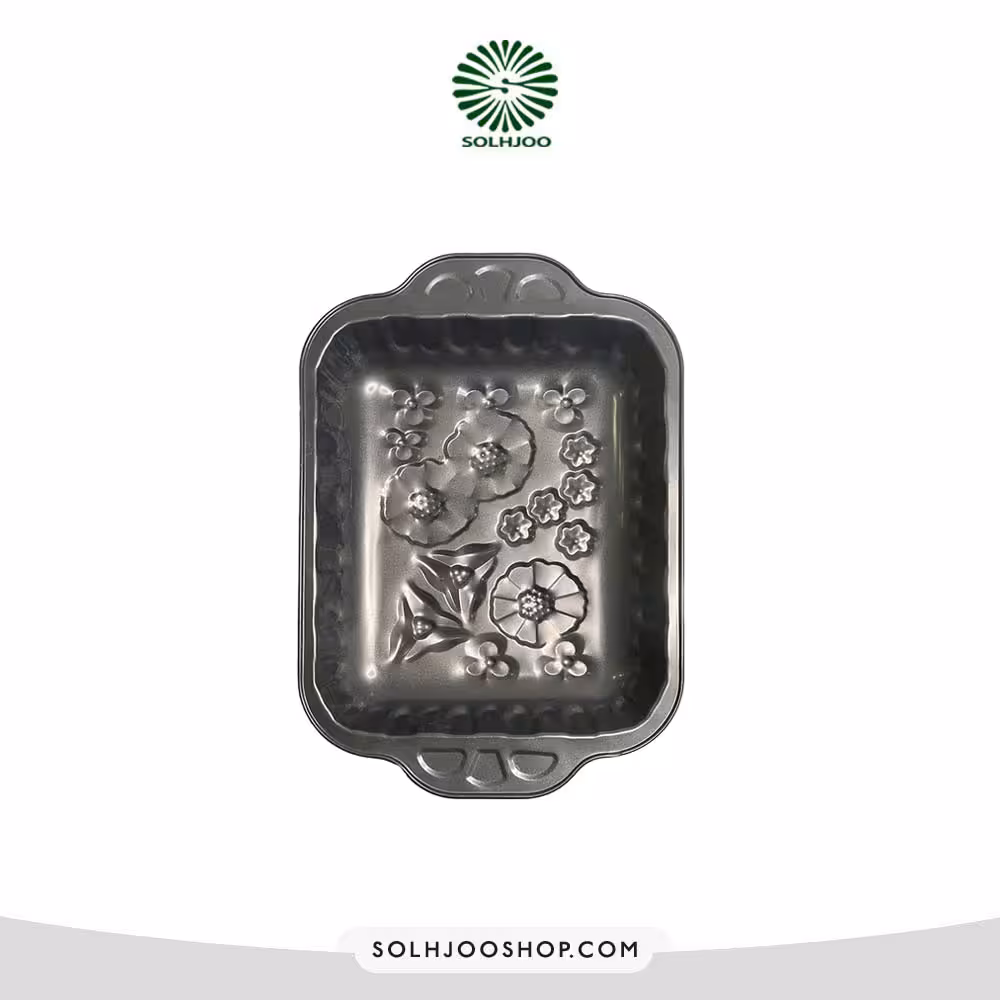 قالب تفلون مستطيل كف گل دار