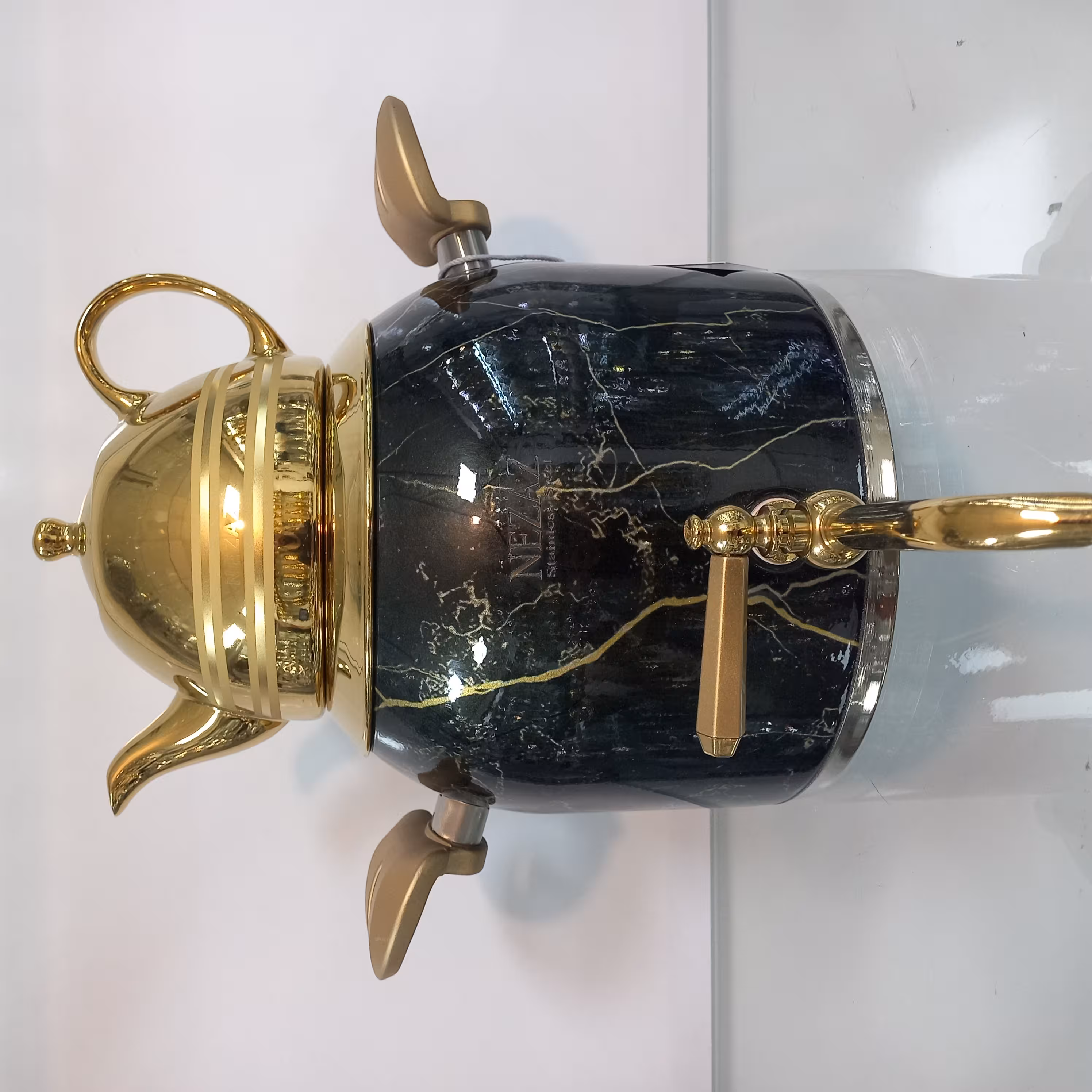 کتری قوری نزاز مدل سنگی کد 3024 یشمی