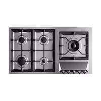 اجاق گاز صفحه ای استیل البرز مدل s5929 با قطعات ایتالیایی