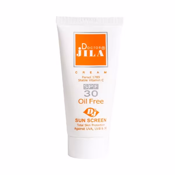 کرم ضد آفتاب SPF30 دکتر ژیلا بی رنگ 30 گرم