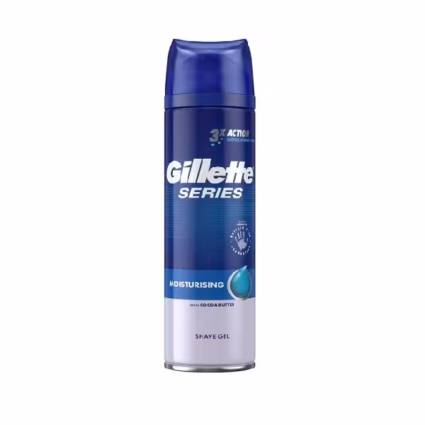 ژل اصلاح ژیلت مدل Moisturizing 3X حجم 200 میل