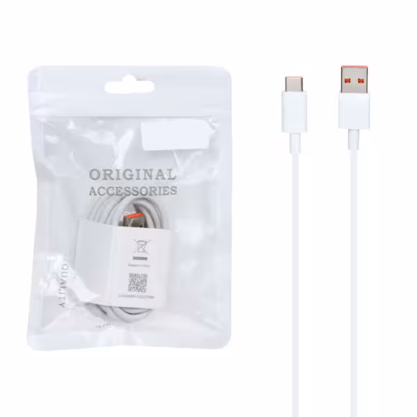 کابل شارژ سرکارتنی Xiaomi Type-C مدل 33W – سفید – DSTاصلی-کد3815