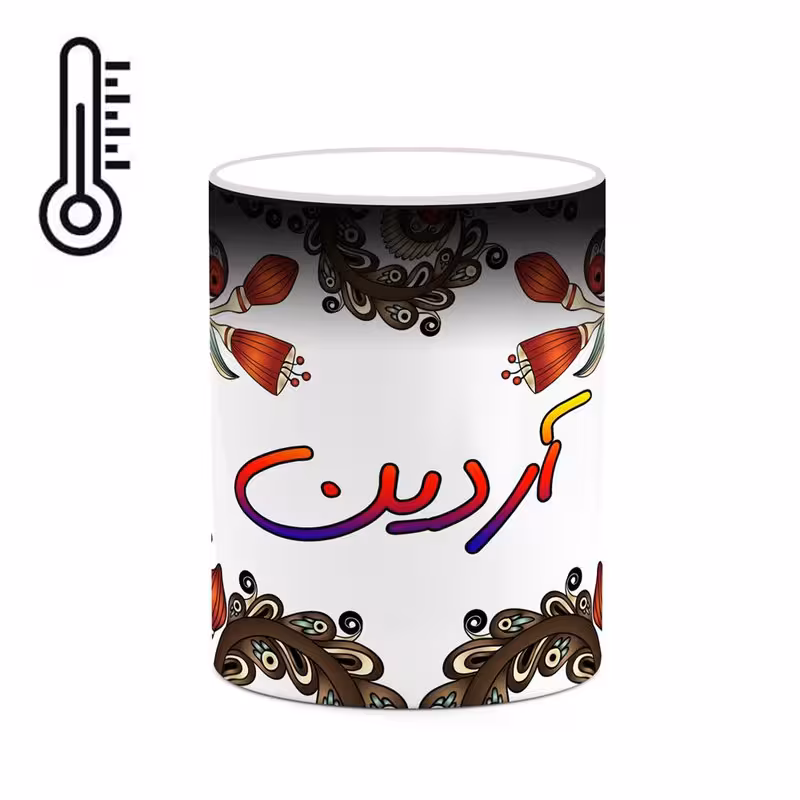 ماگ حرارتی اسم آردین سنتی گل و بته کد mgh43425