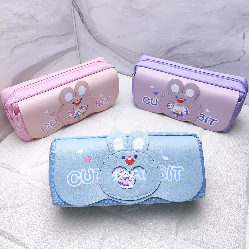 جامدادی 2 زیپ خرگوش گوشدار