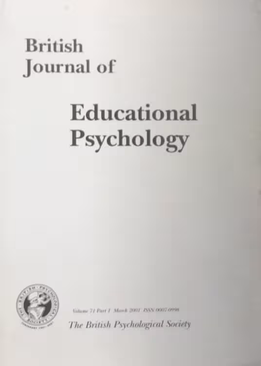 British Journal of Educational Psychology Volume 71