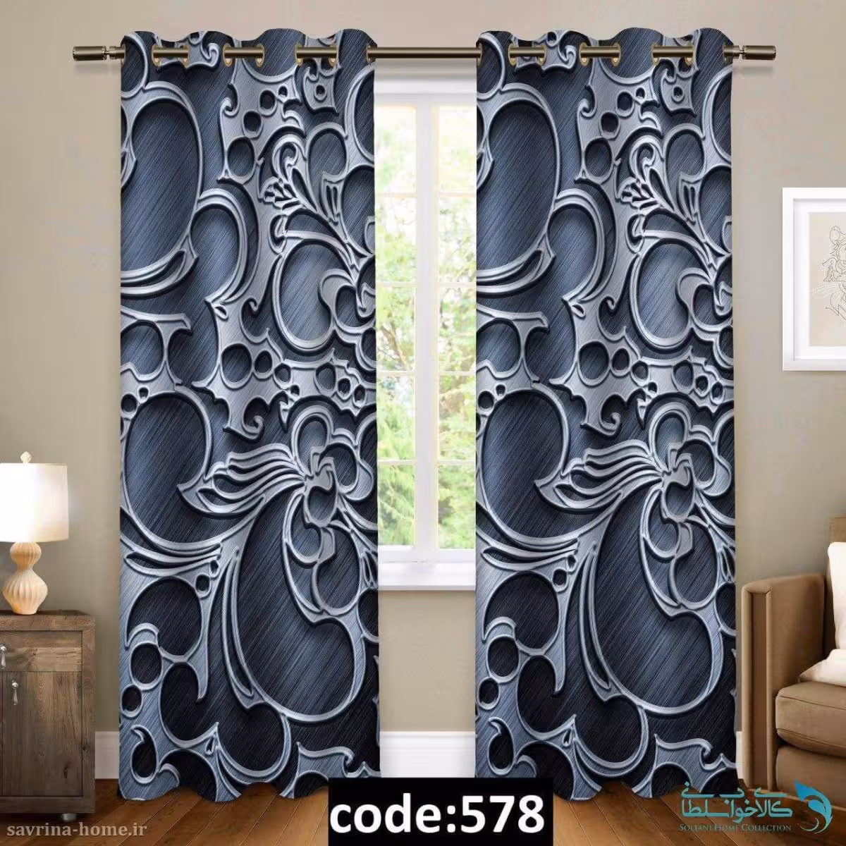 پرده پانچی سری مدرن مدل Sh-578